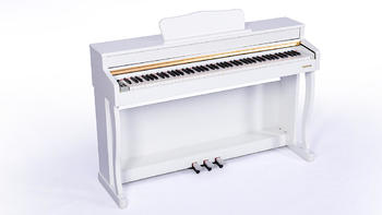 佳德美电钢琴，808白色单音烤漆款