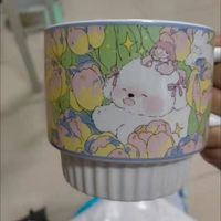 ins风郁金香兔兔陶瓷马克杯创意胖胖兔早餐杯高颜值咖啡杯意面盘