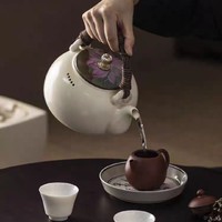 陶福气小型煮茶器煮茶炉电陶炉户外茶具套装便携煮茶炉陶瓷烧水壶