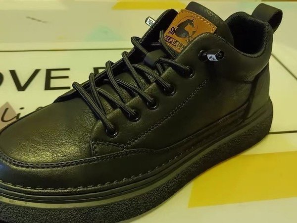  HLA/海澜之家男鞋皮面板鞋男士休闲皮鞋百