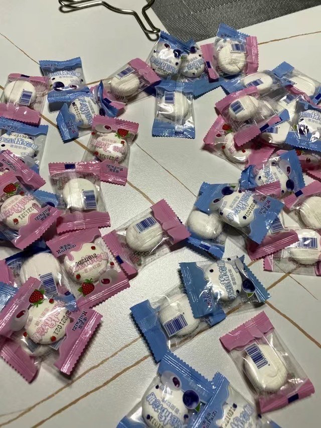 棉花糖夹心蓝莓棉花糖草莓棉花糖休闲小零食