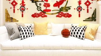 2023春节装饰品氛围布置过新年客餐厅沙发背景墙面3d立体墙贴画纸