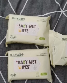润本（RUNBEN）湿巾 婴儿手口湿巾 80抽×3包