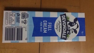 德运（Devondale）澳洲原装进口 全脂纯牛奶