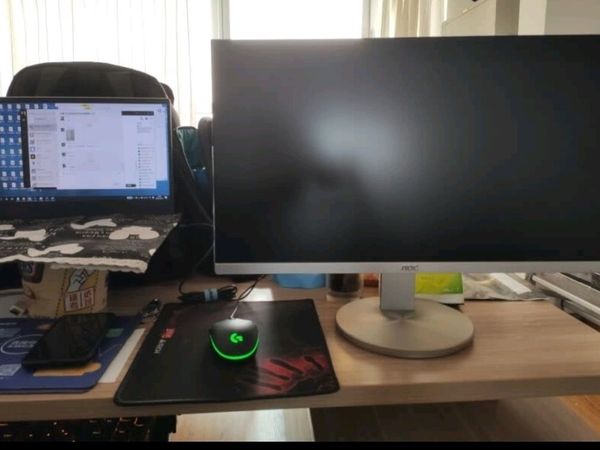 AOC 23.8英寸 AH-IPS硬屏 1.5mm窄边框 低蓝