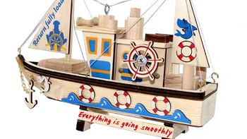 创意旋转风车木质帆船笔筒音乐盒发条八音盒儿童生日教师节礼品