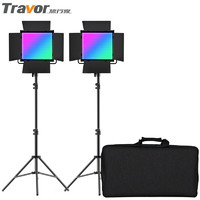 旅行家（Travor）RGB摄影补光灯LED直播灯单反摄像灯全彩创意视频拍摄灯L5000PRL5000RGB2件套