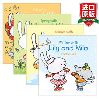 LilyandMilo英文原版莉莉和米洛系列4册精装四季绘本儿童英语启蒙阅读英文版进口英语原版书籍
