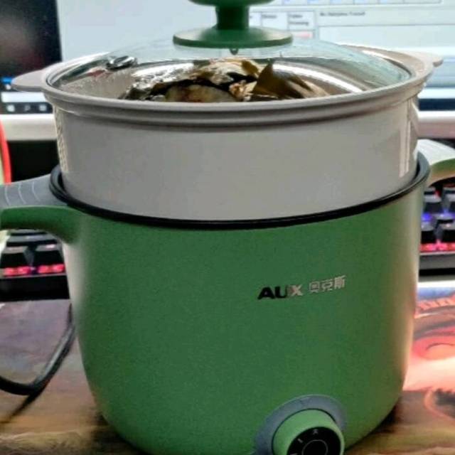 AUX 电煮锅多用途锅2.5L煎涮一体锅