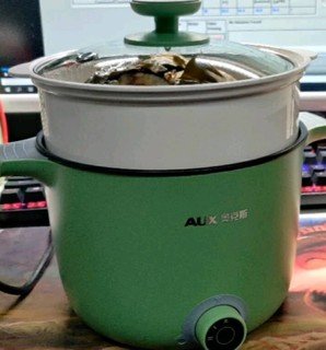 AUX 电煮锅多用途锅2.5L煎涮一体锅