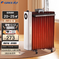 格力（GREE）取暖器/电暖器/电暖气片家用13片宽片电热油汀/节省空间低噪速热NDY23-X6022