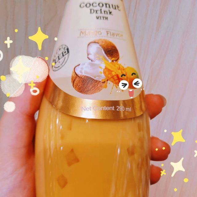这款芒果味椰子汁也太好喝了吧～推荐推荐～