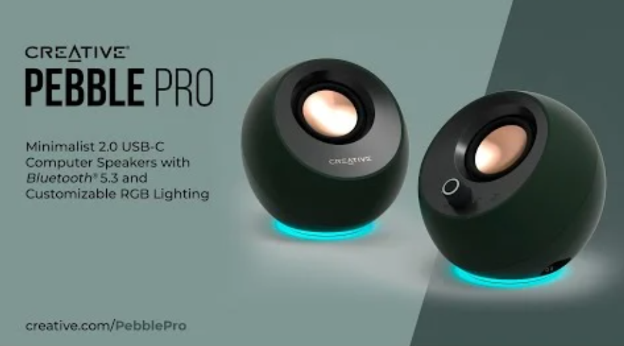 创新发布新款 Pebble Pro 2.0 桌面音箱，RGB灯效、优化低音