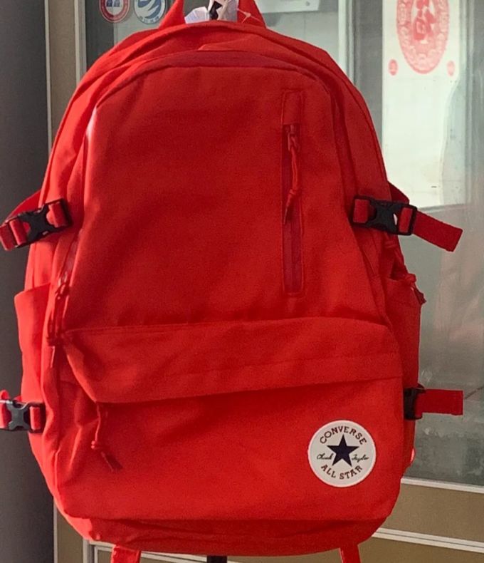 匡威红色个性经典款书包