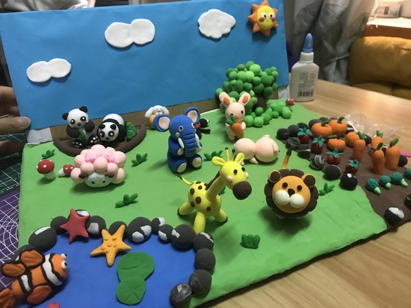 超轻粘土做成的动物园！很可爱对不对！