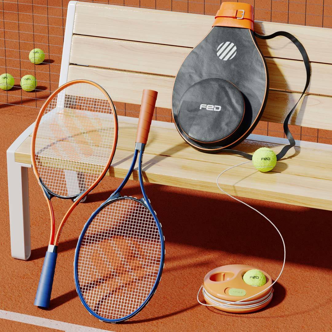 FED 网球回弹训练套组体验，一个人也能玩到嗨