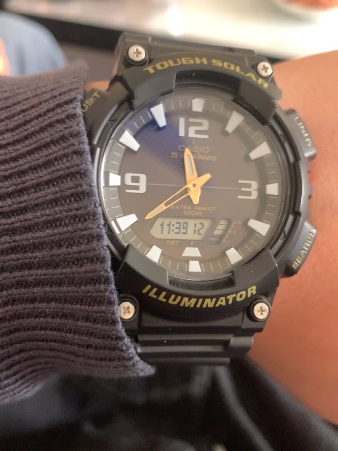 casio 卡西欧 analogue指针 standard-man系列 男士太阳能表 aq-s810w