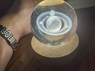 圣诞节宇宙系列发光水晶球创意小夜灯