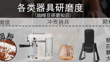 咖啡贴士 篇二：各种器具研磨度参考 磨豆机研磨咖啡粉粗细讲解