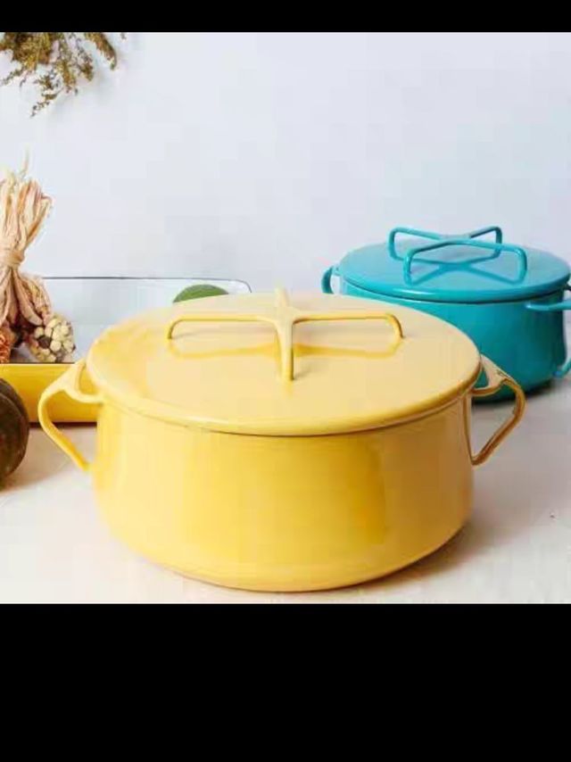 【香港代购】丹麦DANSK珐琅锅双耳十字盖炖