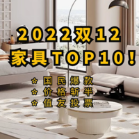 2022年度家具TOP10榜单，双12最后一波底价，来抢绝对值！