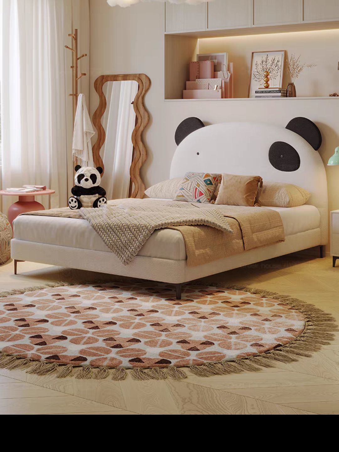 轻奢儿童床真皮软包床青少年男孩床简约现代