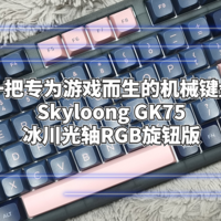 一把专为游戏而生的机械键盘Skyloong GK75冰川光轴RGB旋钮版