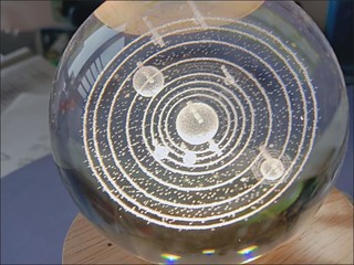 圣诞节宇宙系列发光水晶球创意小夜灯