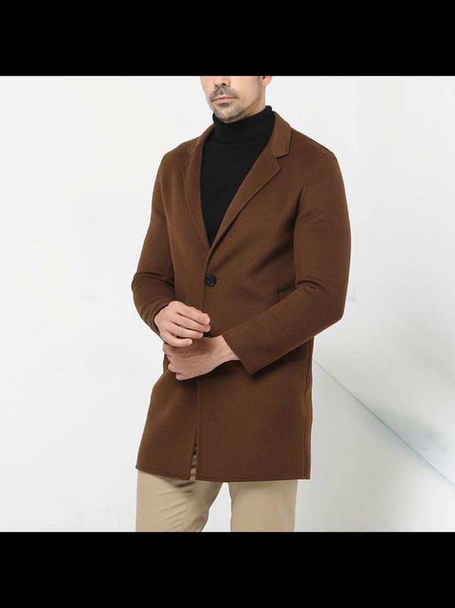 70%羊毛的双面呢大衣