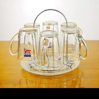 乐美雅钢化杯子套装家用喝水玻璃杯泡茶耐热可微波防爆法式精致