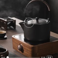 翊博胡桃木全自动电陶炉煮茶器迷你玻璃电热烧水壶电磁炉小型茶炉