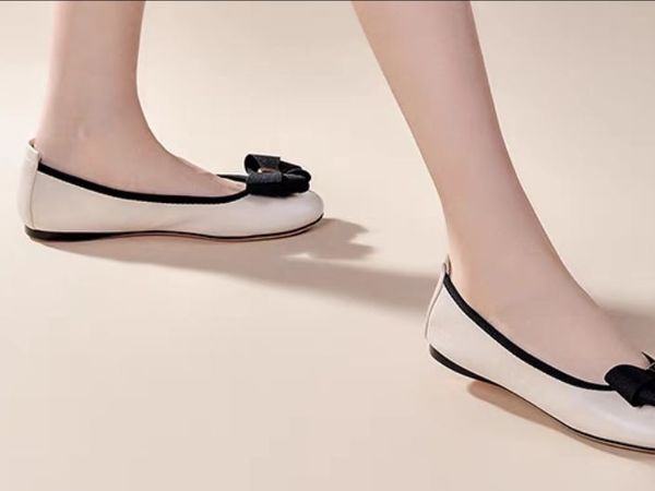 REEMOOR睿慕经典蝴蝶结浅口平底蛋卷