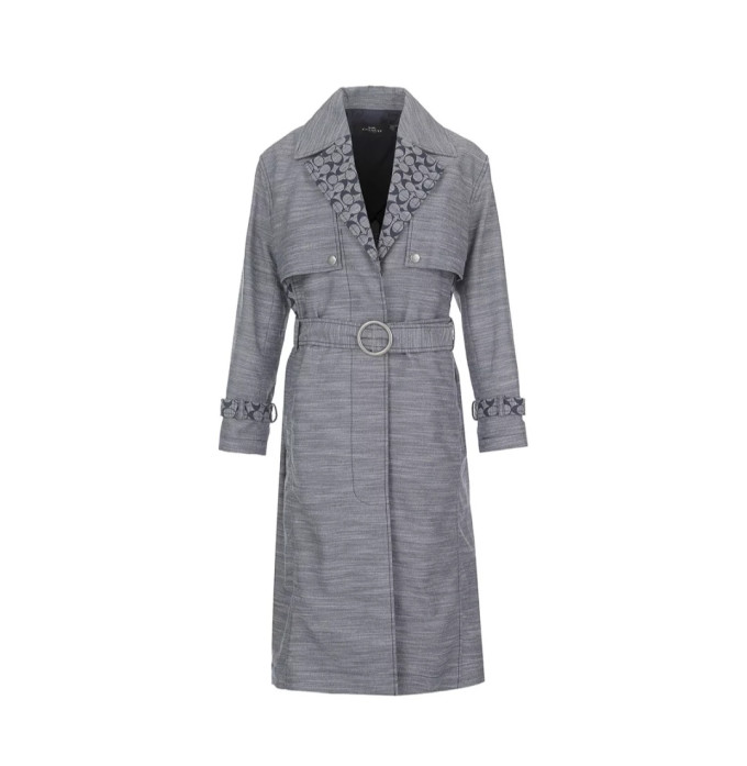 蔻驰女士风衣怎么样 coach 蔻驰 女士商务通勤日常翻领经典老花_什么