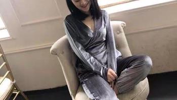 日系和服睡衣女春秋冬季长袖金丝绒性感甜美家居服两件套装可外穿