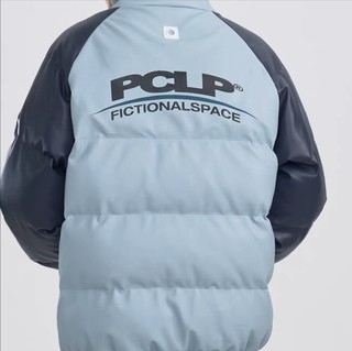 PCLP撞色插肩袖棉服国潮牌冬季短款