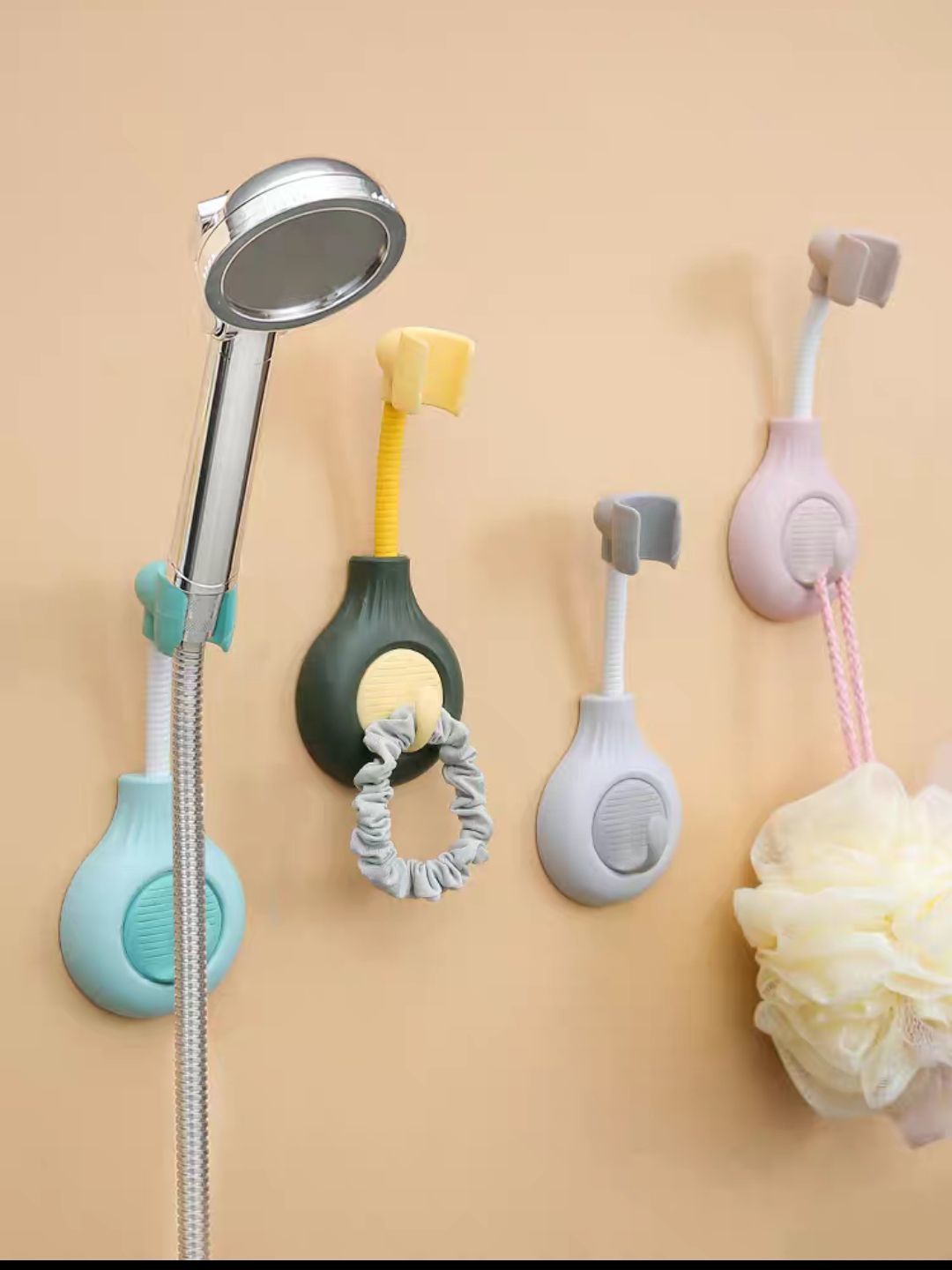 花洒支架固定座免打孔浴室卫生间莲蓬头淋浴