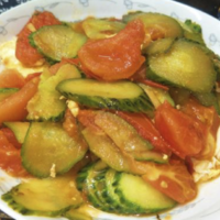 食品生鲜 篇二十二：一起学做菜（简单版）：西红柿黄瓜鸡蛋