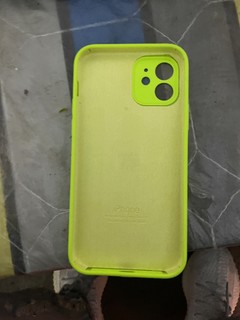 苹果12手机壳荧光绿保护套