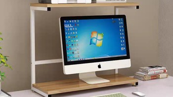 办公室简约多功能电脑显视器置物架双层打印机置物架桌面收纳架子