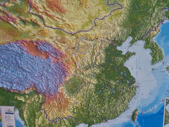 山东省地图出版社地图怎么样 3d立体图 办公室挂图墙贴三维学生地理用