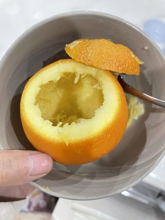 橙子蒸着吃巨好吃，超美味