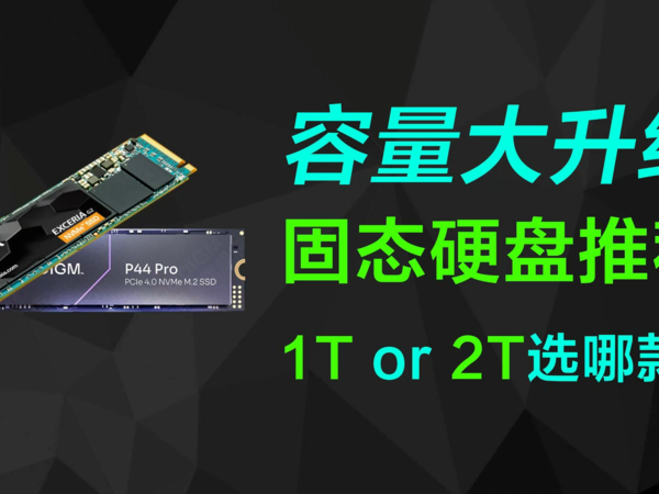 电脑硬盘不够用？1T或2T容量M.2固态硬盘推荐