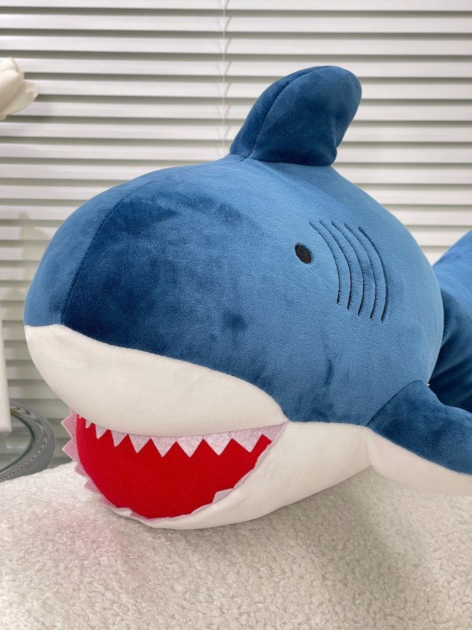 名创优品毛绒布艺怎么样 海洋系列-鲨鱼00公仔_什么值得买