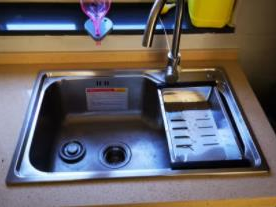 304不锈钢水槽单槽 拉丝不锈钢洗菜盆 