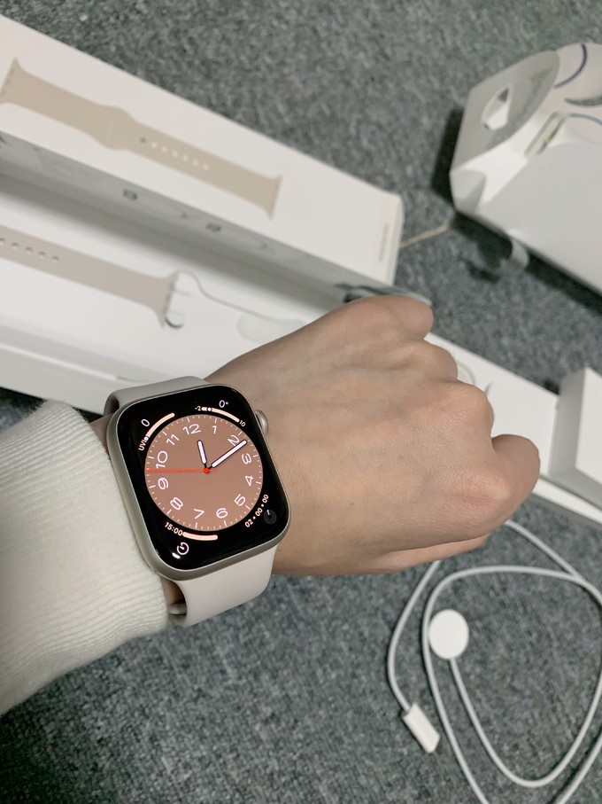 苹果watch Series 8智能手表怎么样 Apple Watch S8星光色45mm晒单什么值得买 4741