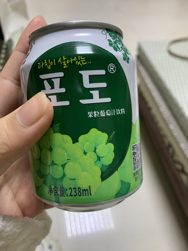 韩国进口九日葡萄果汁果肉饮料