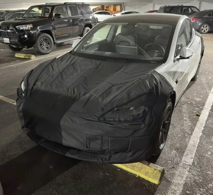 改款特斯拉model3谍照曝光