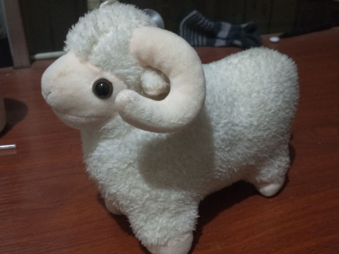 这小绵羊玩偶好可爱真上爱了