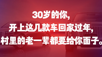 闲聊杂谈 篇三：30岁的你，开这几款车回家过年，村里的老一辈都要给你面子。