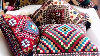 ZAMANI™ 波斯手工游牧抱枕进口羊毛编织波西米亚摩洛哥土耳其风